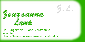 zsuzsanna lamp business card